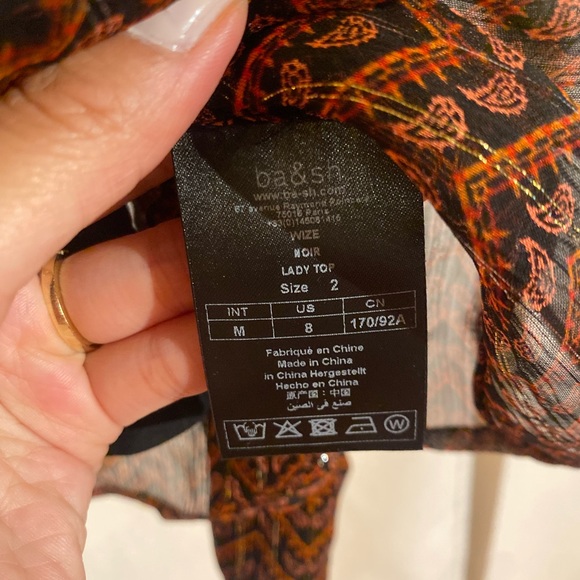 Ba&sh Wize Top noir size 2 (medium). - Picture 4 of 6